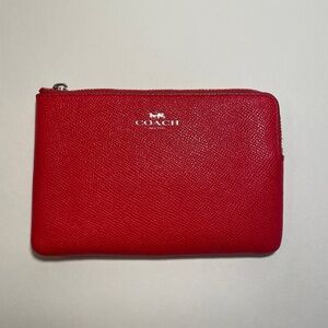 Coach Scarlet Leather Wristlet